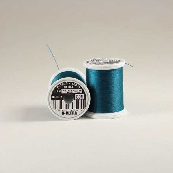 Fuji Ultra Poly rod wrapping thread in Aquamarine #035 (Size A 100m spool)