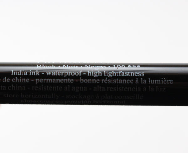 Brush tip india ink pen