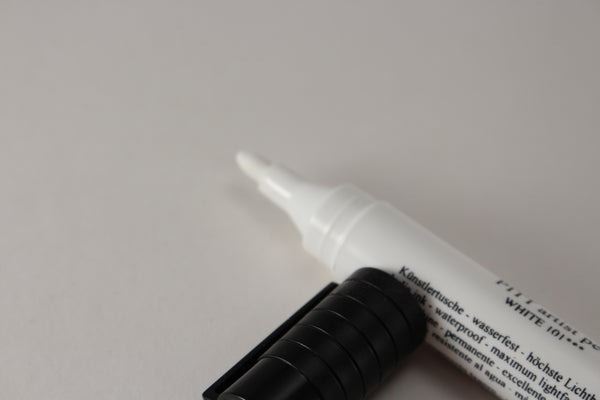 White india ink marker