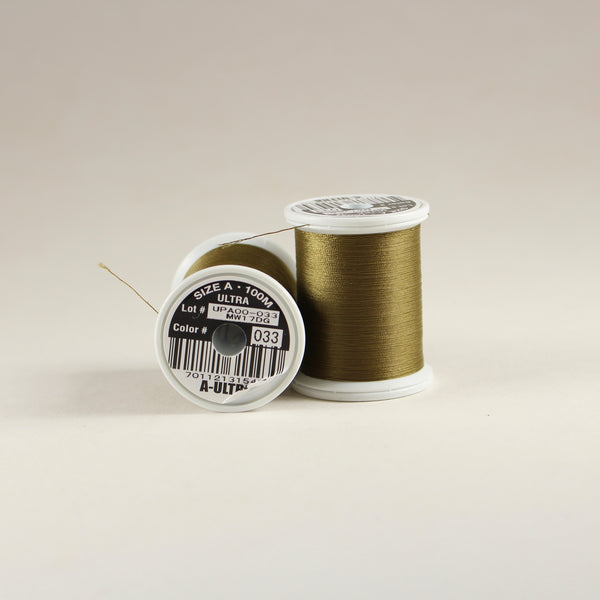 Fuji Ultra Poly rod wrapping thread in Flat Dark Earth #033 (Size A 100m spool)