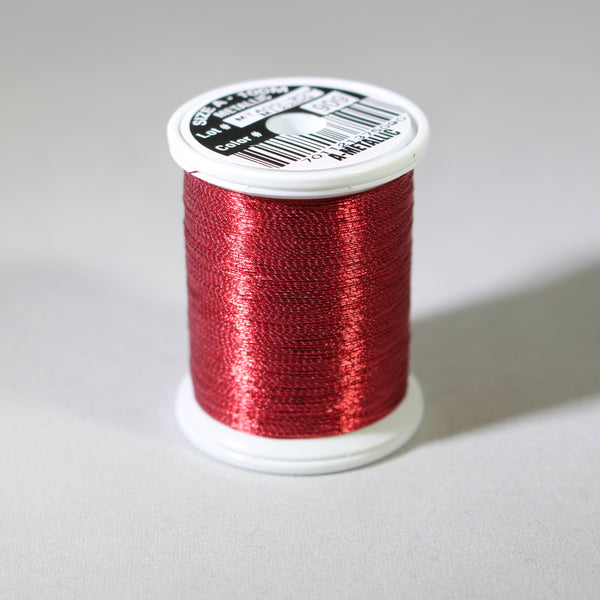 Fuji Red metallic thread  #909 (Size A 100m spool)