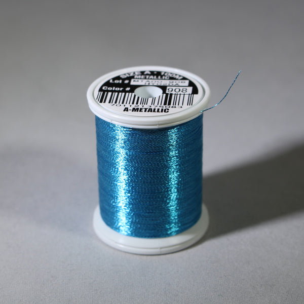 Fuji Ice Blue metallic thread  #908 (Size A 100m spool)