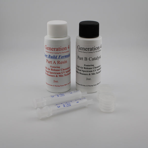 Generation 4 Lite (low build) Wrap Finish (4oz. kit) with syringes and self-sealing inserts