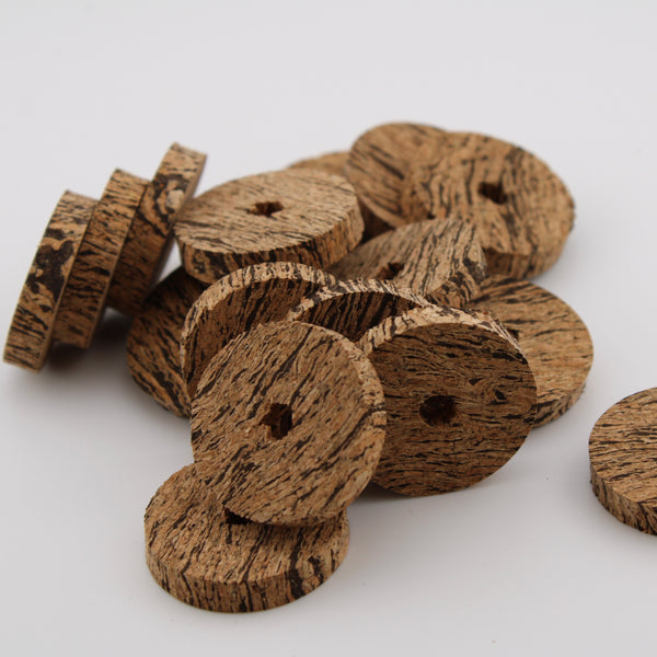 Black Thunder (light) burl rings  1/4" by  CORKRINGS UNIPESSOAL