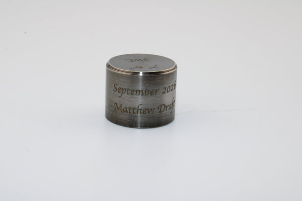 Nickel Silver reel seat curved custom engraving