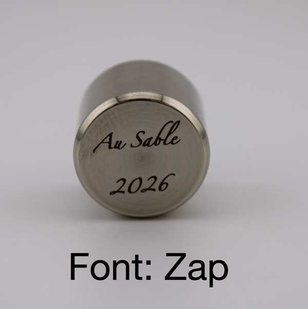 Nickel Silver reel seat flat custom engraving