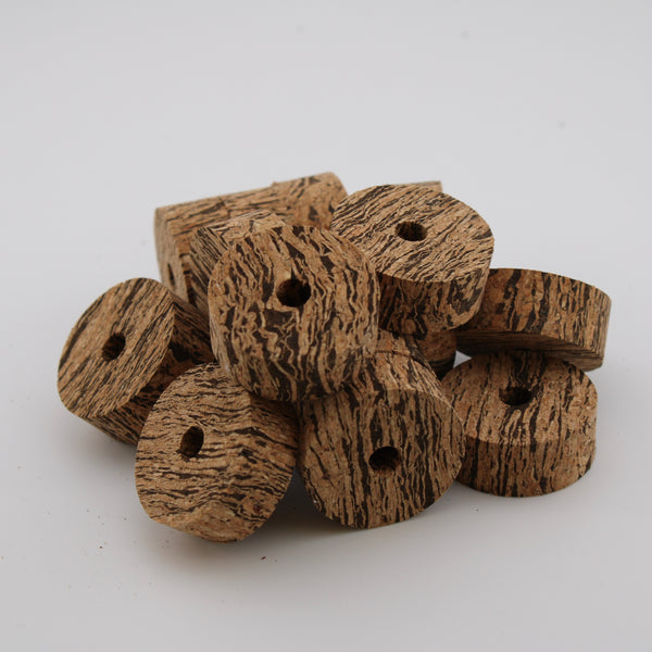 Black Thunder (light) burl rings  1/2" by  CORKRINGS UNIPESSOAL