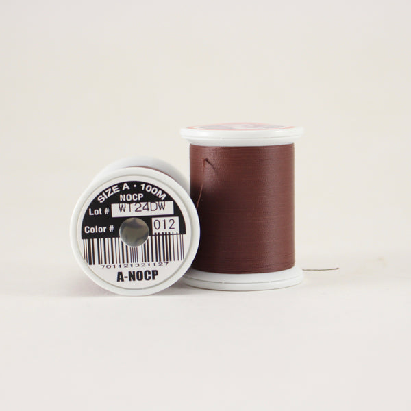 Fuji Ultra Poly NOCP rod wrapping thread in Dark Brown #012 (Size A 100m spool)