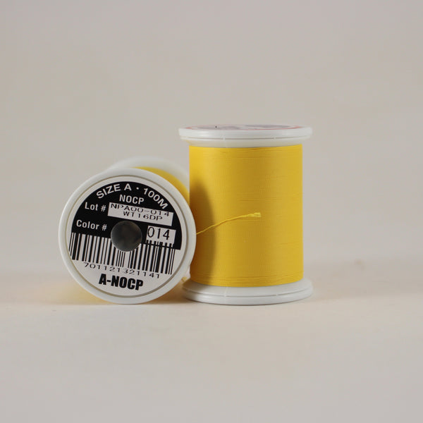 Fuji Ultra Poly NOCP rod wrapping thread in Goldenrod #014 (Size A 100m spool)