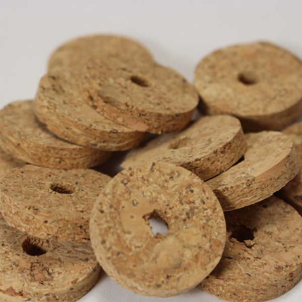 Natural Cork Burl  1 1/4" x 1/4" burl rings