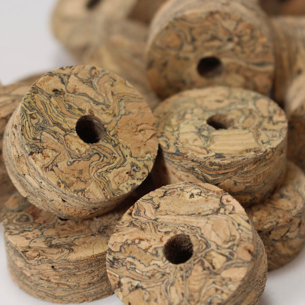 Brown Cork Burl  1 1/4" x 1/2" burl rings