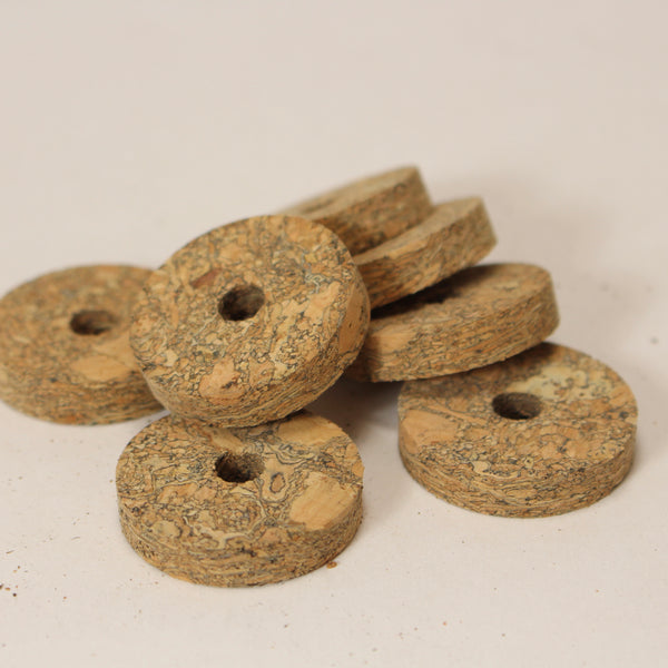 Brown Cork Burl  1 1/4" x 1/4" burl rings